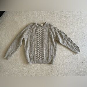 Men’s Oatmeal Wool Sweater (Aran)